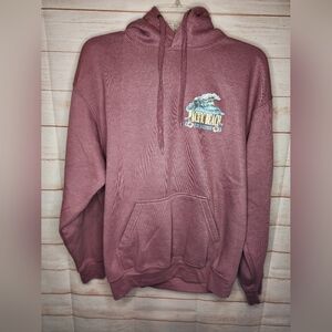 Pacific Beach Plum Hoodie with Graphic Design